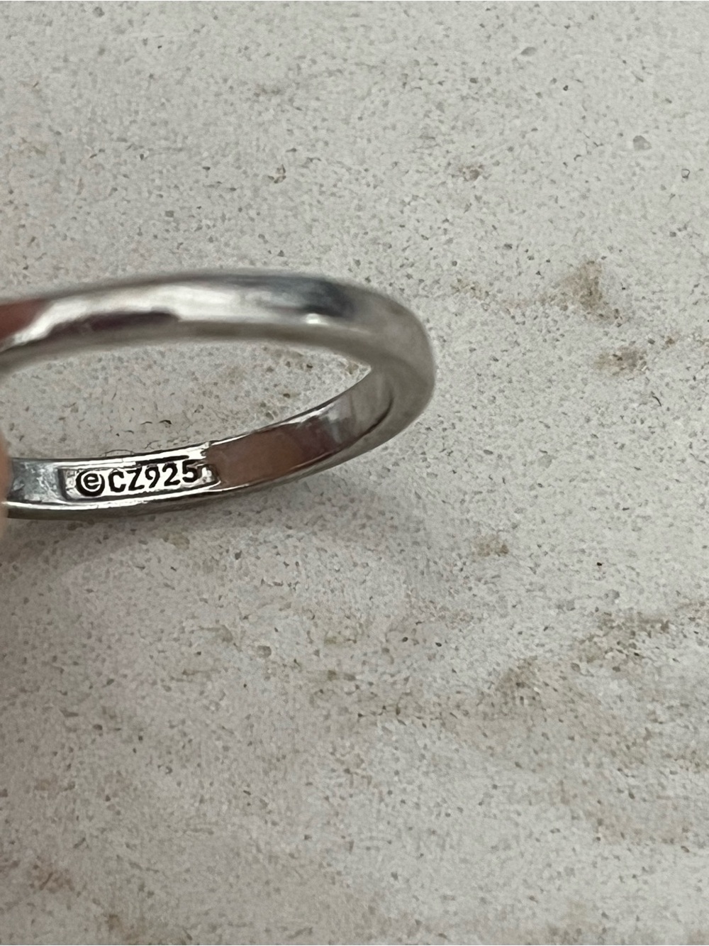Sterling Silver Cubic Zarconia Open Ring - Picture 2 of 9